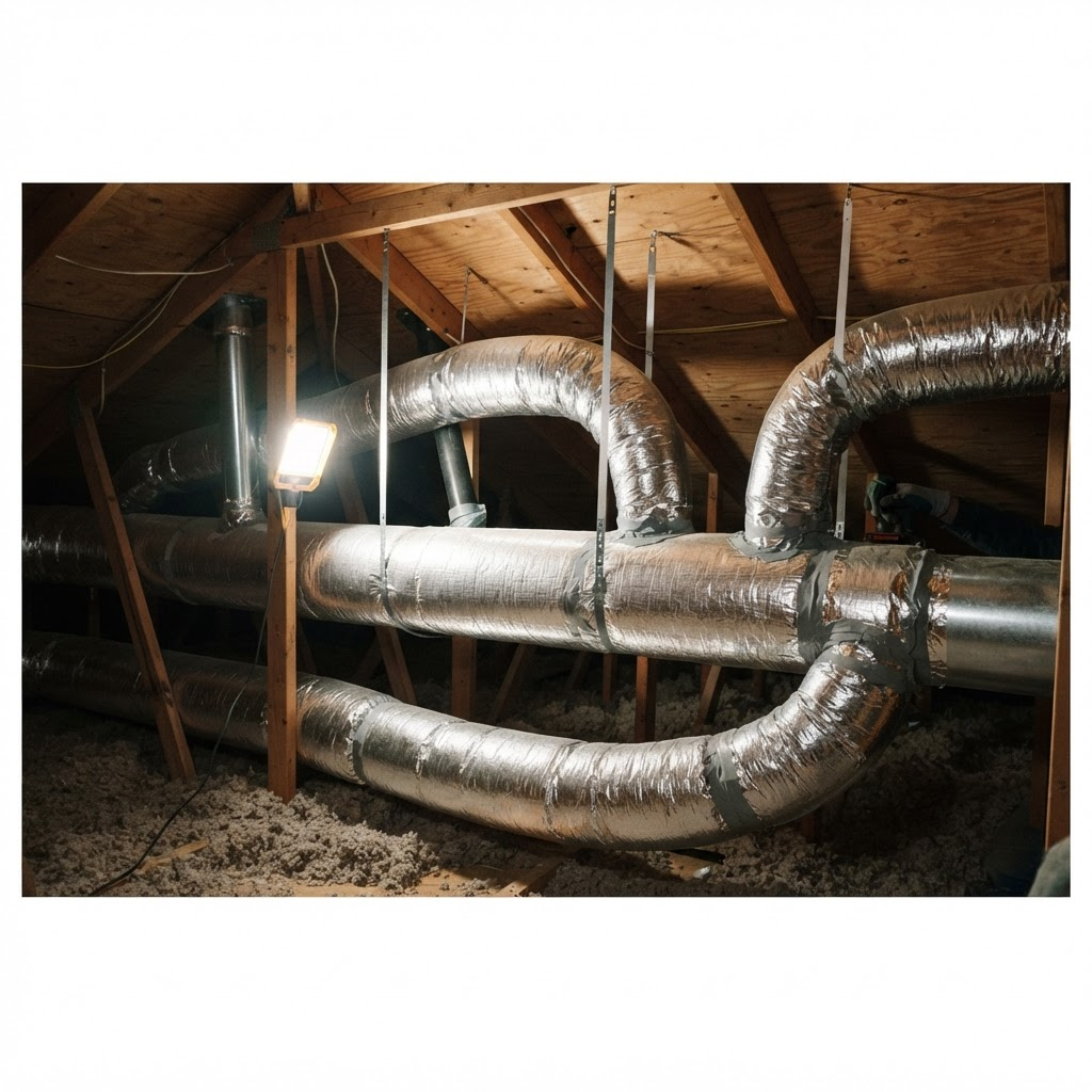 Ductwork reseal & insulate — after